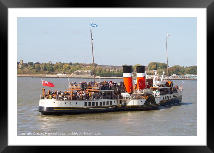 PS Waverley on the River Stour at Harwich Framed Mounted Print by Elaine Hayward