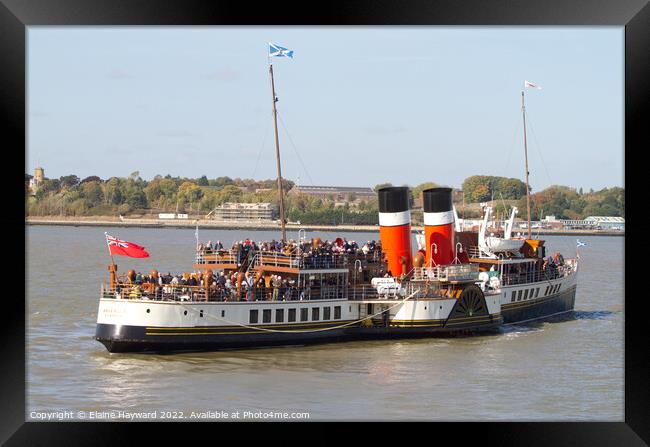 PS Waverley on the River Stour at Harwich Framed Print by Elaine Hayward