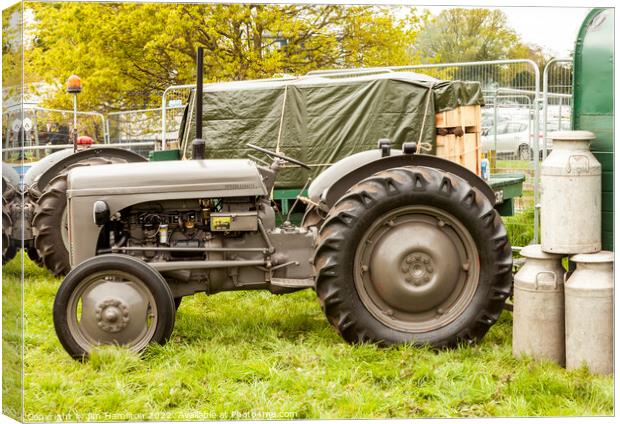 Old grey Ferguson tractor Canvas Print by jim Hamilton