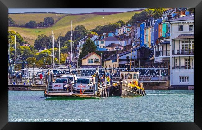 Majestic Dartmouth Lower Ferry Crossing Framed Print by Ian Stone