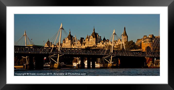 Golden Jubilee Bridge Framed Mounted Print by Dawn O'Connor