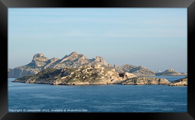 Coastal landscape at the Côte d'Azur Framed Print by Lensw0rld 