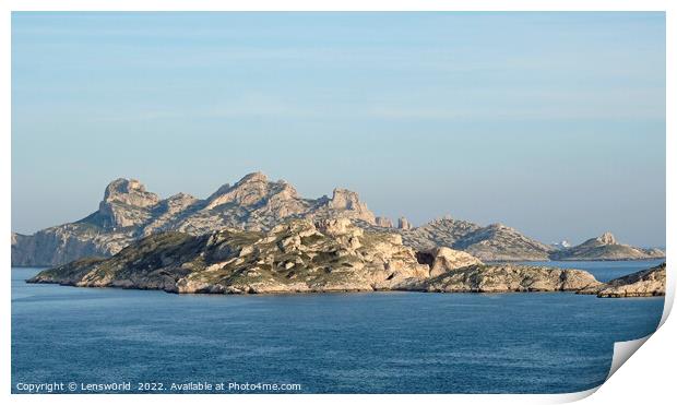 Coastal landscape at the Côte d'Azur Print by Lensw0rld 