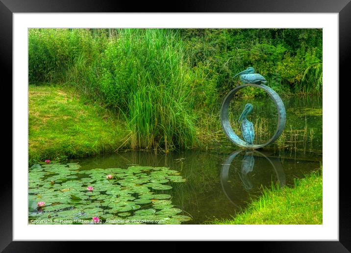 Serene Reflections Framed Mounted Print by Helkoryo Photography