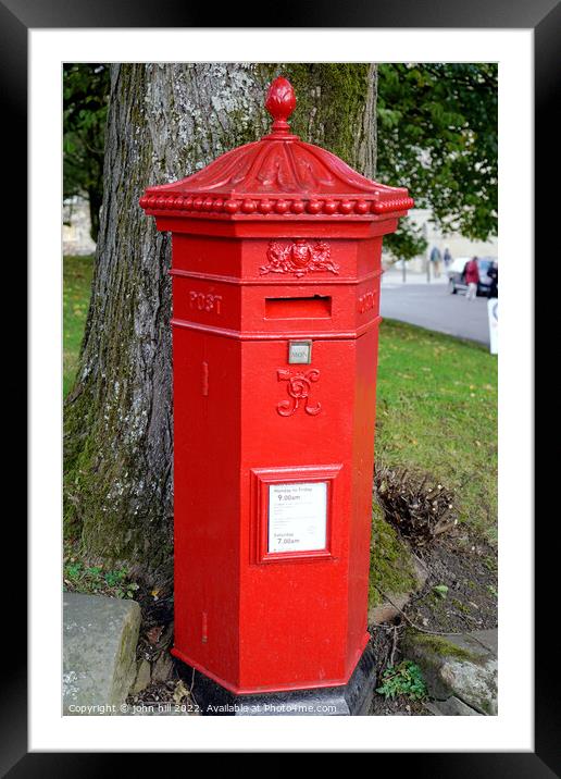 Victorian Penfold Letter box,Buxton Derbyshire (po Framed Mounted Print by john hill