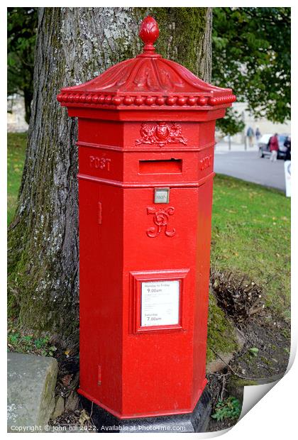 Victorian Penfold Letter box,Buxton Derbyshire (po Print by john hill