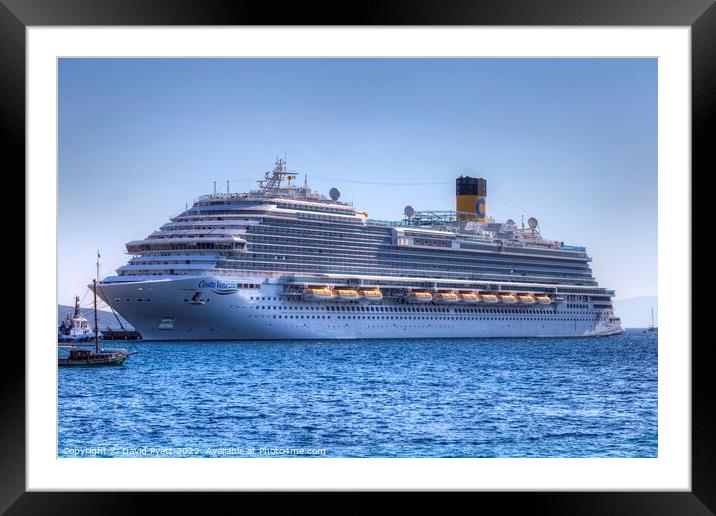 Costa Venezia Cruise Liner  Framed Mounted Print by David Pyatt