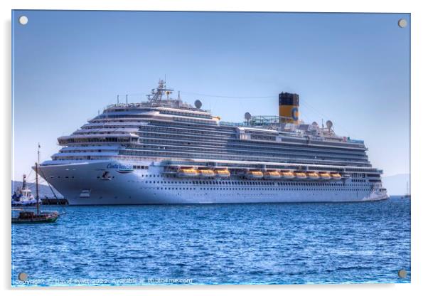 Costa Venezia Cruise Liner  Acrylic by David Pyatt