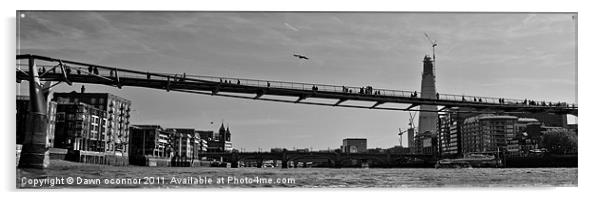 Millennium Bridge Acrylic by Dawn O'Connor