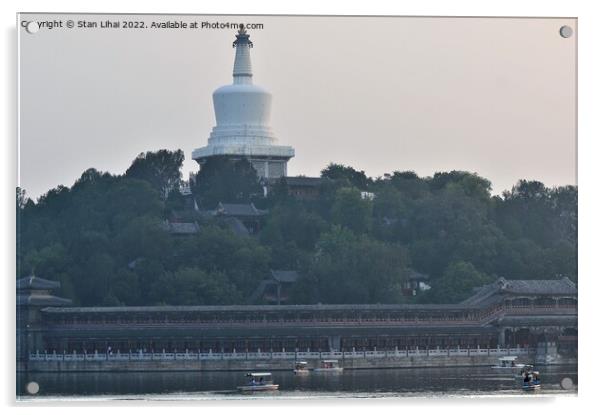 White pagoda temple in Beijing Acrylic by Stan Lihai