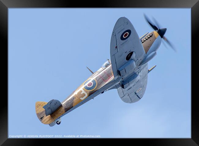 Spitfire Framed Print by ADRIAN PLAYFOOT