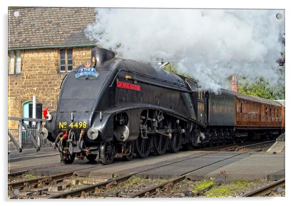 A4 Class Steam Train Sir Nigel Gresley Acrylic by Martyn Arnold