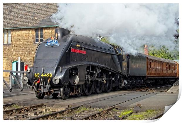 A4 Class Steam Train Sir Nigel Gresley Print by Martyn Arnold
