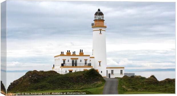 Turnberry Lighthouse Canvas Print by Ros Ambrose