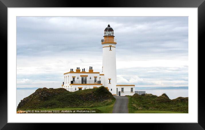 Turnberry Lighthouse Framed Mounted Print by Ros Ambrose