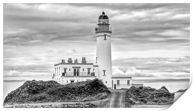 Turnberry Lighthouse Print by Ros Ambrose