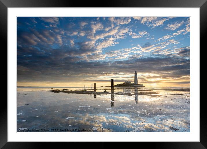 Dawn Reflections Framed Mounted Print by Neil Coleran