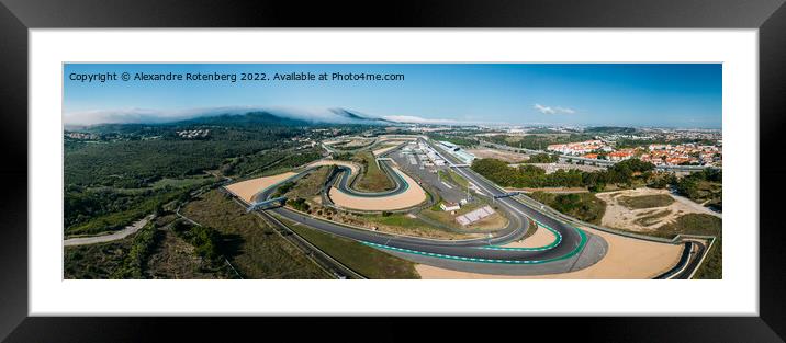 Aeirial view of Autodromo do Estoril Framed Mounted Print by Alexandre Rotenberg