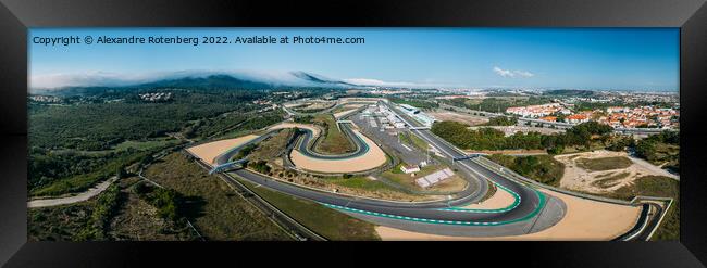 Aeirial view of Autodromo do Estoril Framed Print by Alexandre Rotenberg