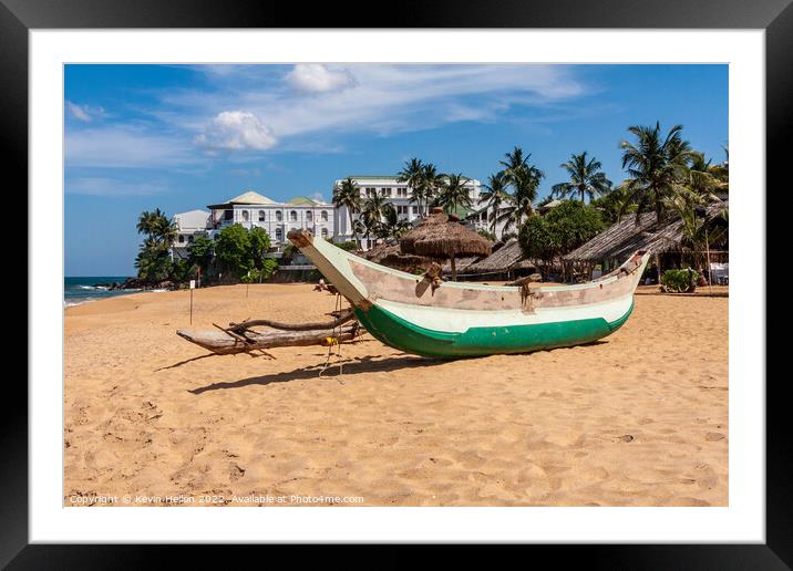 Mount Lavinia Hotel and beach, Colombo, Sri Lanka Framed Mounted Print by Kevin Hellon