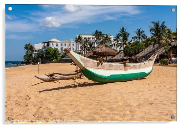 Mount Lavinia Hotel and beach, Colombo, Sri Lanka Acrylic by Kevin Hellon