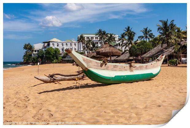 Mount Lavinia Hotel and beach, Colombo, Sri Lanka Print by Kevin Hellon