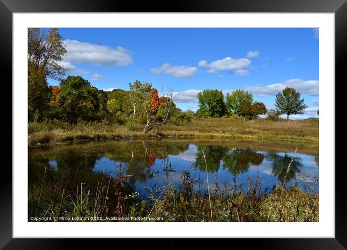 BP Pond Reflections (18-55mm) (6A) Framed Mounted Print by Philip Lehman