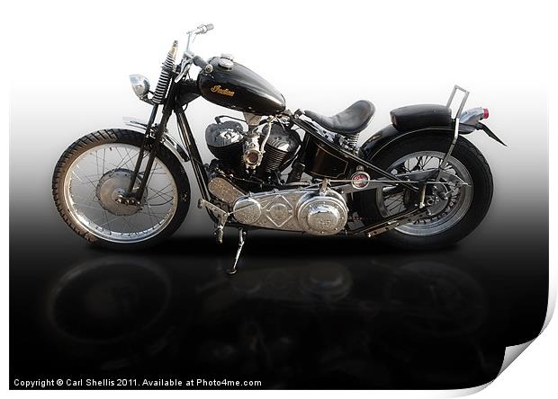 Indian Motorcycle Print by Carl Shellis