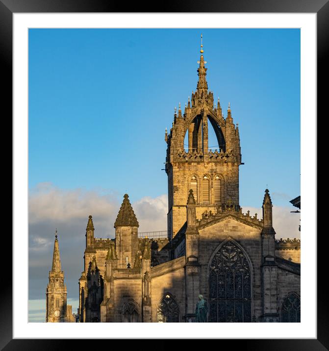 St Giles Cathedral in Edinburgh Framed Mounted Print by Erik Lattwein