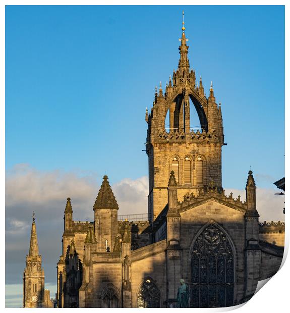 St Giles Cathedral in Edinburgh Print by Erik Lattwein