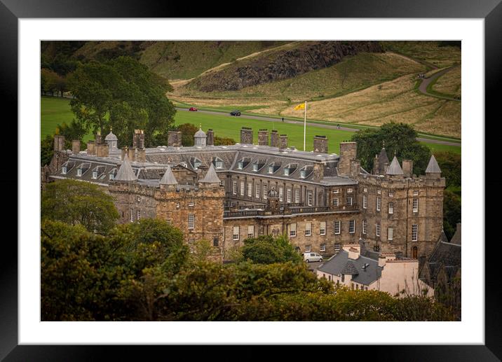 Palace of Holyrood House in Edinburgh Framed Mounted Print by Erik Lattwein