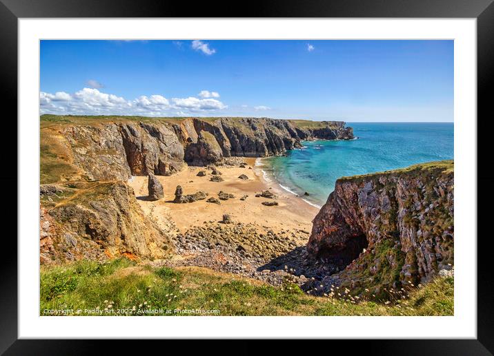 Flimston Bay - A View from the West Side Framed Mounted Print by Paddy Art