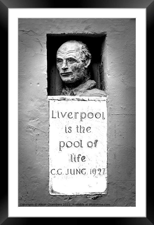 Liverpool Quotes Framed Mounted Print by Alison Chambers