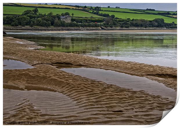 The Ebbing Tide Print by Dave Wilkinson North Devon Ph