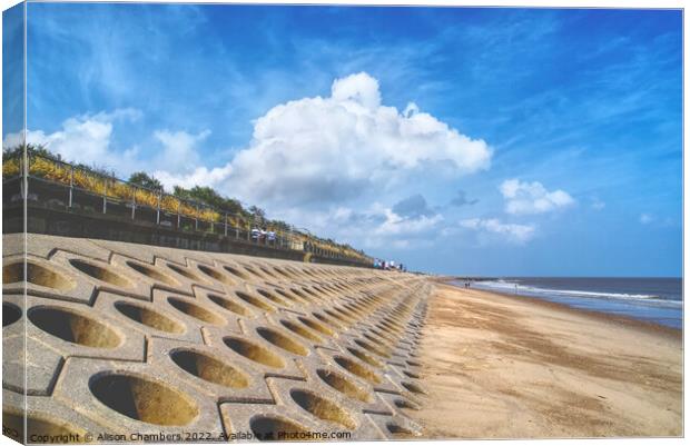 Skegness Beach Canvas Print by Alison Chambers