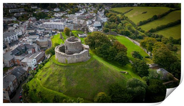 Launceston Castle From The Air Print by Apollo Aerial Photography