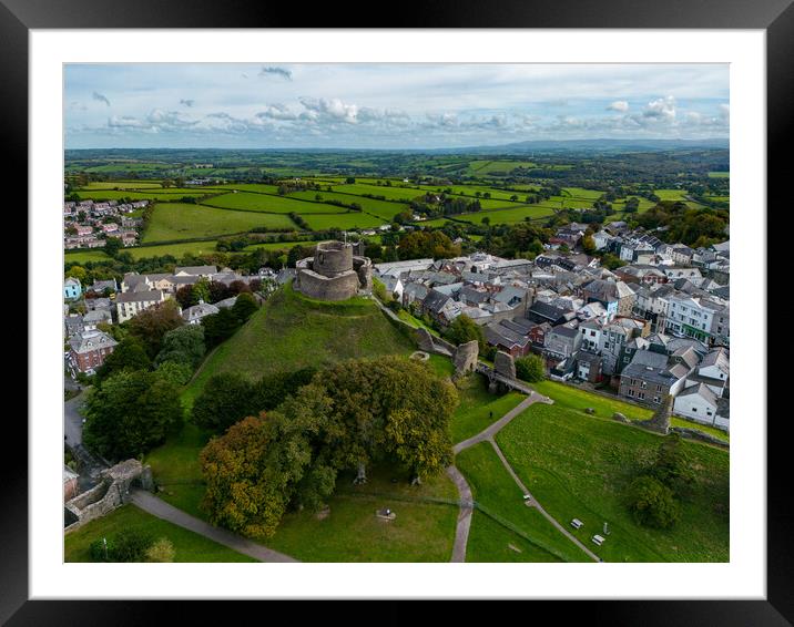 Lauceston Castle Framed Mounted Print by Apollo Aerial Photography