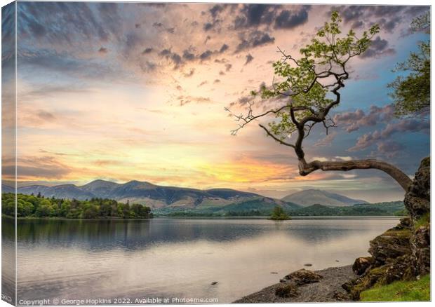 Otterbield Bay at Derwent Water. Canvas Print by George Hopkins
