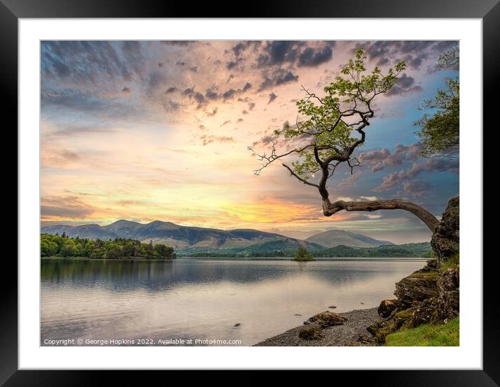 Otterbield Bay at Derwent Water. Framed Mounted Print by George Hopkins