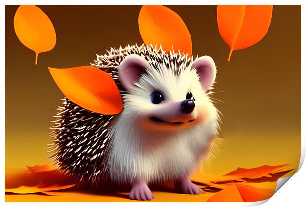 Hedgey Hedgehog Print by Picture Wizard