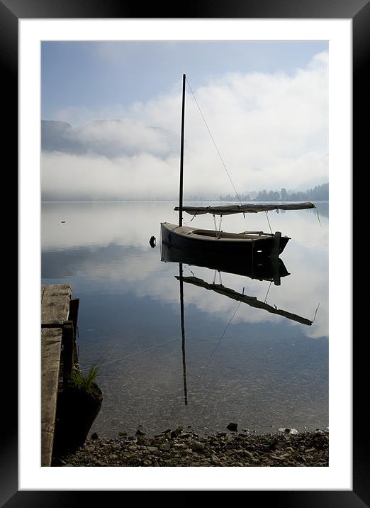 Misty morning on Lake Bohinj Framed Mounted Print by Ian Middleton