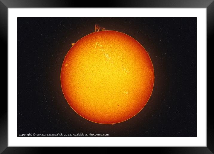 The Sun Framed Mounted Print by Łukasz Szczepański