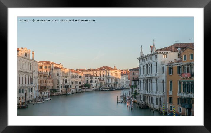 The Grand Canal, Venice Framed Mounted Print by Jo Sowden