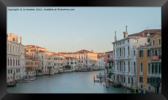 The Grand Canal, Venice Framed Print by Jo Sowden