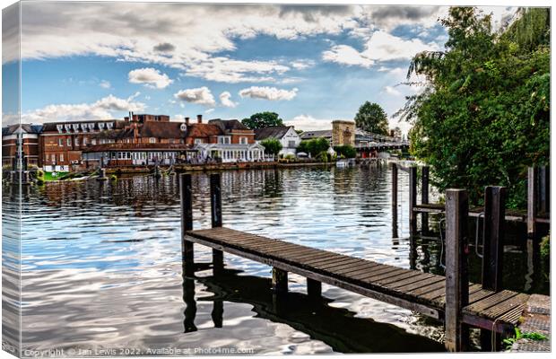 Across The Thames At Marlow Canvas Print by Ian Lewis