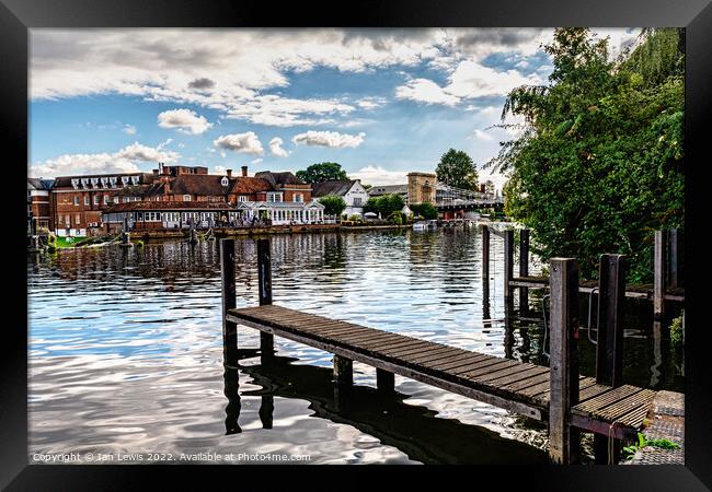 Across The Thames At Marlow Framed Print by Ian Lewis