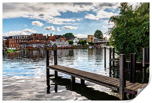 Across The Thames At Marlow Print by Ian Lewis