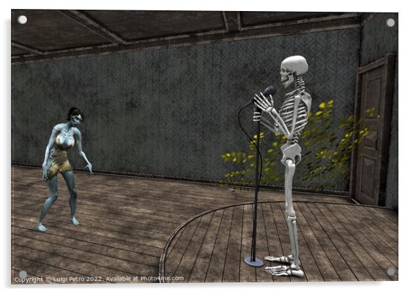 Macabre Dance of Death Acrylic by Luigi Petro