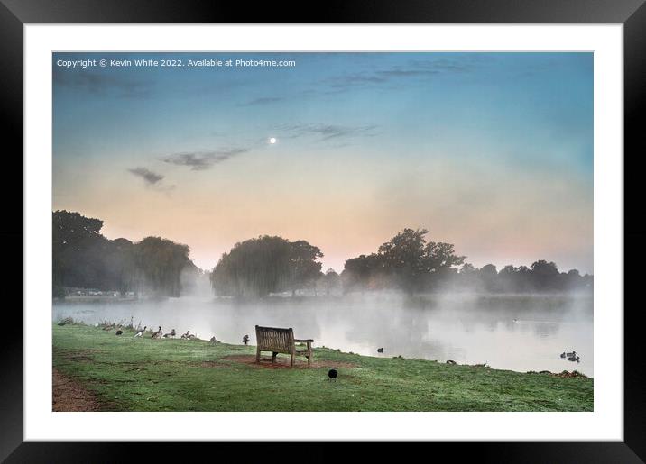 Dawn over Bushy Park Framed Mounted Print by Kevin White