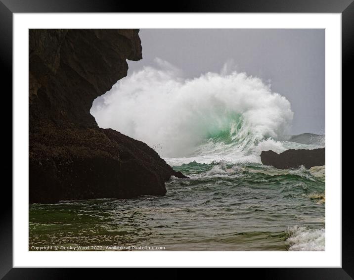 Majestic Waves Framed Mounted Print by Dudley Wood